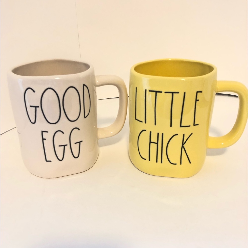 Rae Dunn Easter mug set good egg and little chick